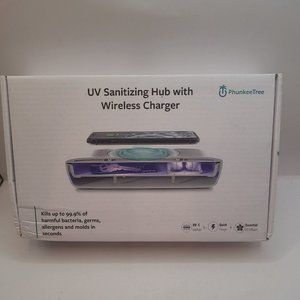 UV Sanitizing Hub with Wireless Charger Phunkee Tree NEW *damaged box